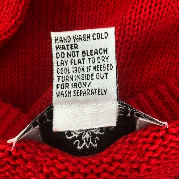 Vintage Britany Leigh Sweater Red Beaded Sequined Tassel Knit - Picture 5 of 8